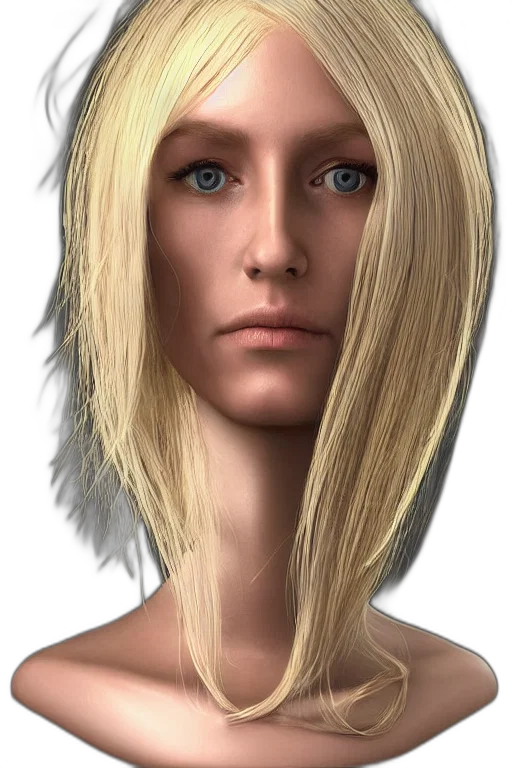 face, hair, staff, jewelry, photorealistic, 3d render, concept art, fantasy art transparent PNG cut-out