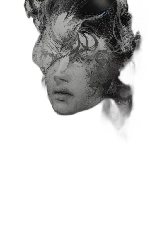 face, mask, hair, crown transparent PNG cut-out