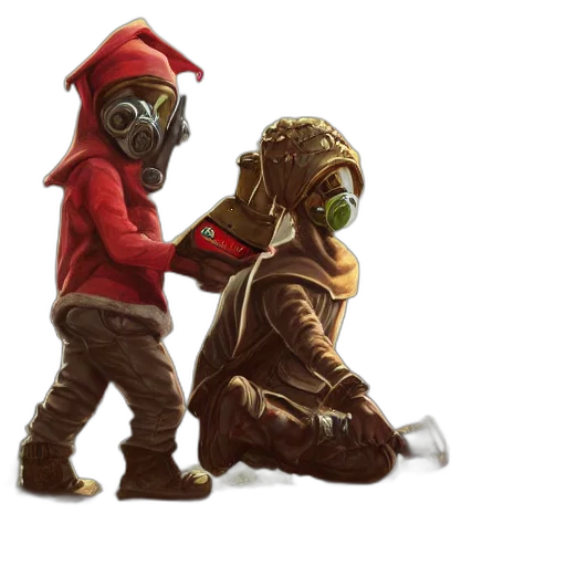 mask, creature, concept art, pixel art transparent PNG cut-out