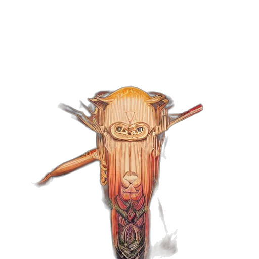mask, creature, staff, crown transparent PNG cut-out