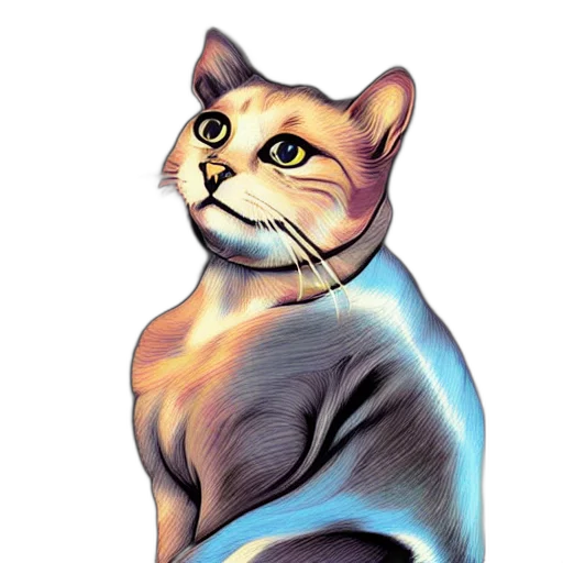 animal, staff, watercolor, photorealistic transparent PNG cut-out