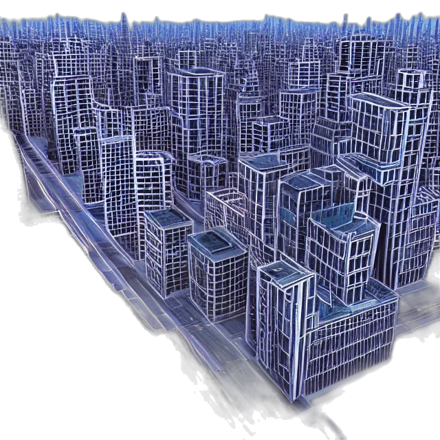 building, 3d render, concept art, cyberpunk, photorealistic, city street, epic, professional transparent PNG cut-out