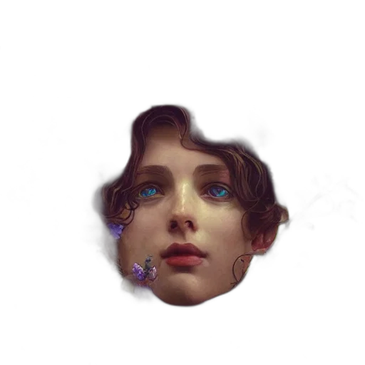 face, mask, crown, robot, concept art, pixel art, fantasy art, photorealistic transparent PNG cut-out