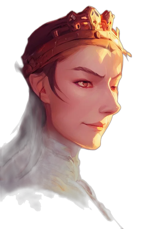crown, face, staff, fantasy art transparent PNG cut-out