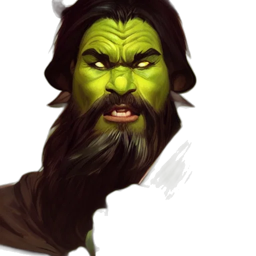 face, mask, creature, staff, fantasy art, concept art, photorealistic, comic book art transparent PNG cut-out
