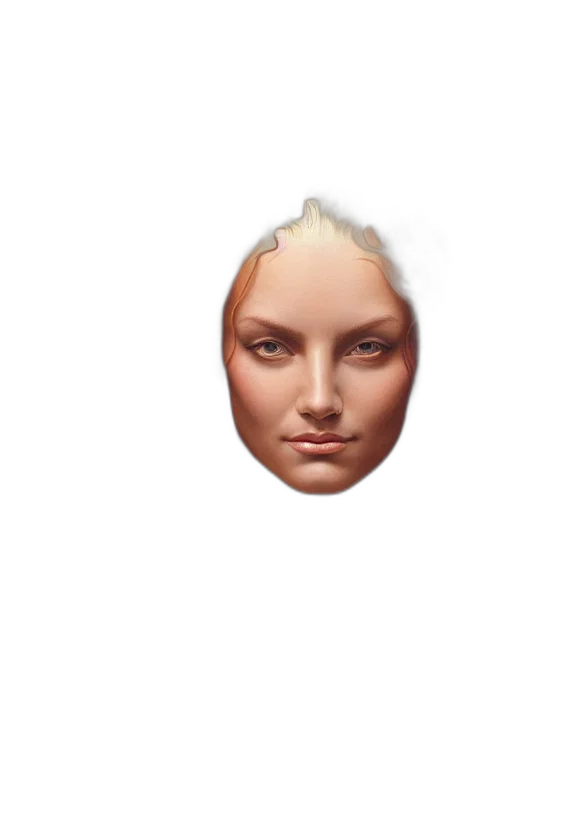 face, mask, hair, crown transparent PNG cut-out