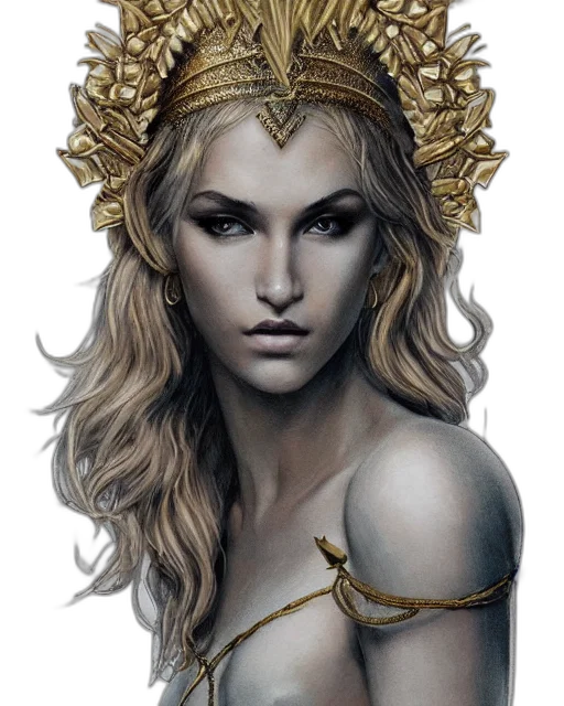 crown, jewelry, face, mask, fantasy art, concept art, photorealistic, comic book art transparent PNG cut-out