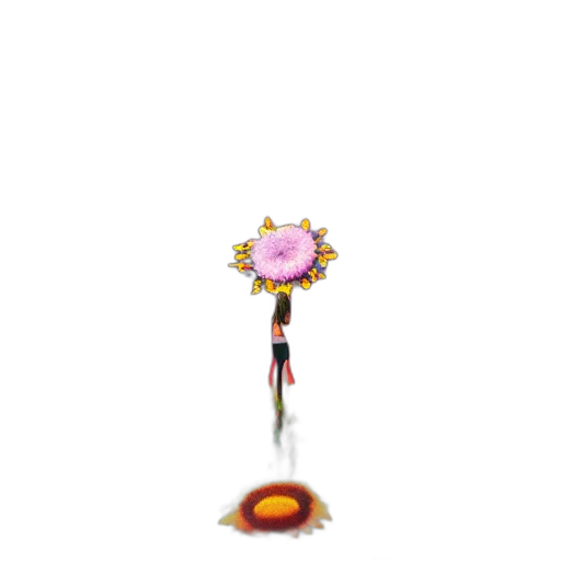 staff, weapon, flower, jewelry, concept art, pixel art, 3d render, fantasy art transparent PNG cut-out