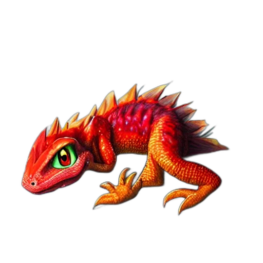 dragon, creature, animal, staff transparent PNG cut-out