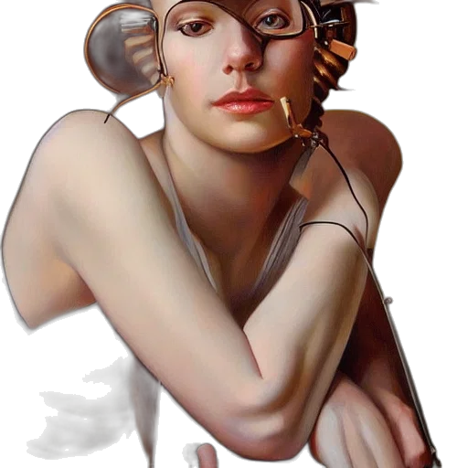 jewelry, hat, face, robot transparent PNG cut-out