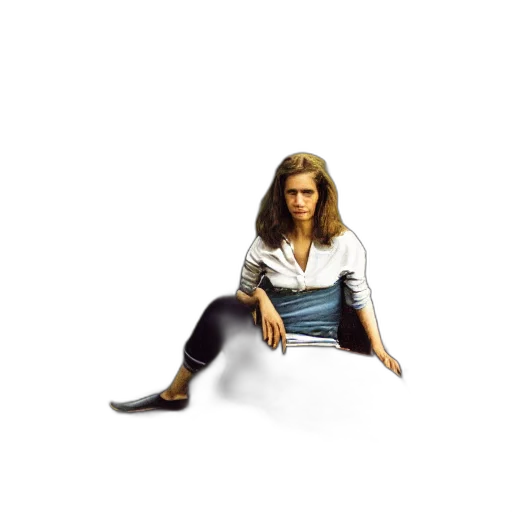 jacket, dress, shoes, hair, photorealistic, concept art, pixel art, 3d render transparent PNG cut-out
