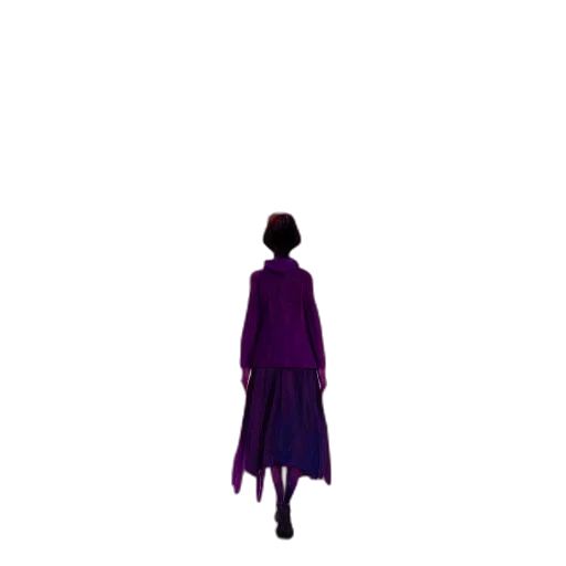 dress, jacket, umbrella, staff transparent PNG cut-out