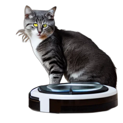 robot, animal, 3d render, cat transparent PNG cut-out
