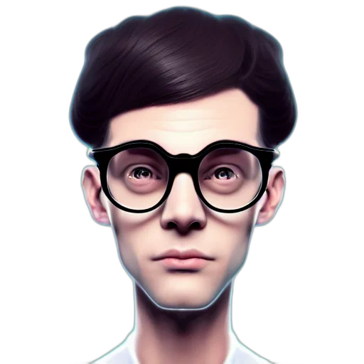 face, staff, cartoon, photorealistic transparent PNG cut-out