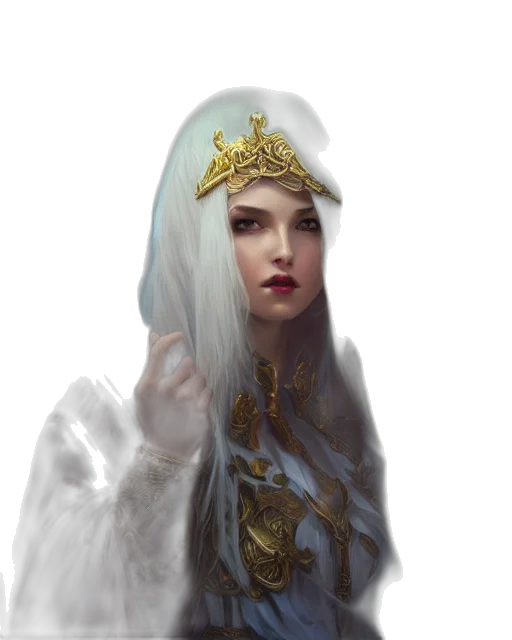 crown, face, jewelry, staff, fantasy art, concept art, photorealistic, pixel art transparent PNG cut-out