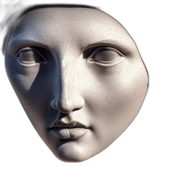 mask, face, jewelry, crown, photorealistic, 3d render, vaporwave, concept art transparent PNG cut-out