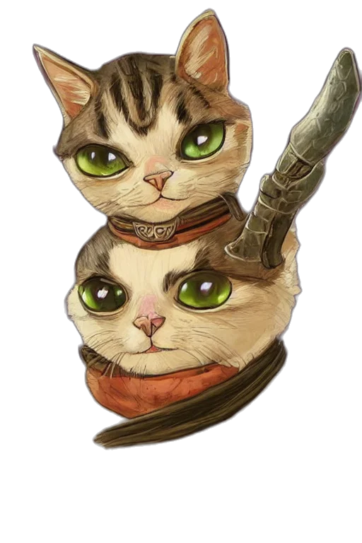 staff, animal, fantasy art, concept art transparent PNG cut-out