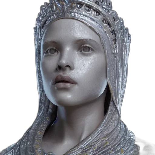 crown, face, jewelry, photorealistic transparent PNG cut-out