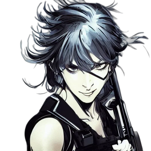 weapon, comic book art, cartoon, cyberpunk transparent PNG cut-out
