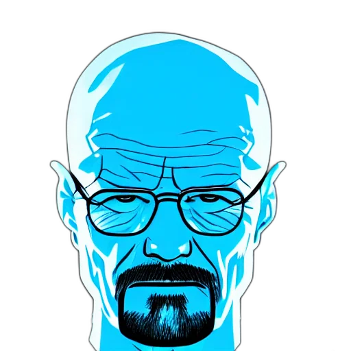 face, mask, cartoon, comic book art, concept art, cyberpunk, blue, walter transparent PNG cut-out