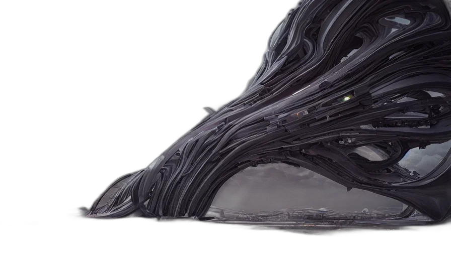 shoes, mask, hat, hair, concept art, 3d render, outer space, dark transparent PNG cut-out