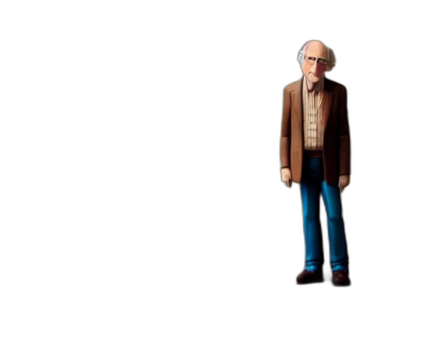 jacket, robot, staff, animal, 3d render, concept art, pixel art, cartoon transparent PNG cut-out
