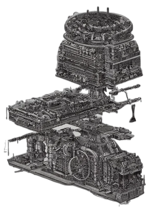 robot, car, weapon, furniture transparent PNG cut-out