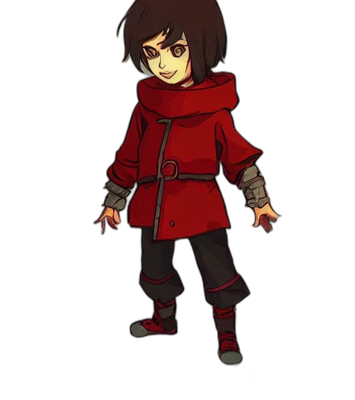 jacket, staff, pixel art, concept art transparent PNG cut-out