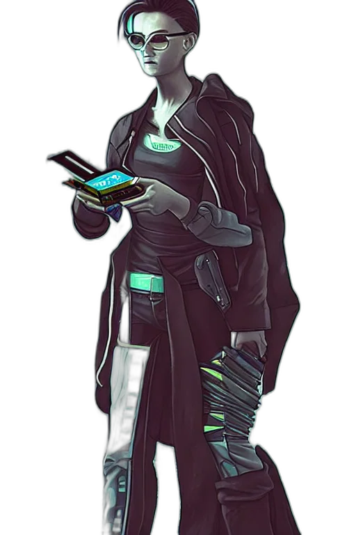 staff, jacket, robot, weapon transparent PNG cut-out