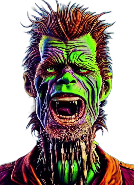 creature, face, mask, hair transparent PNG cut-out