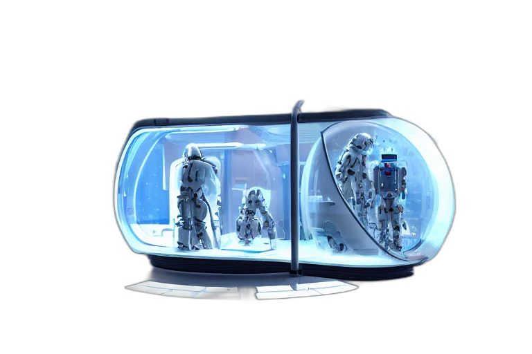 concept art, cyberpunk, 3d render, outer space transparent PNG cut-out