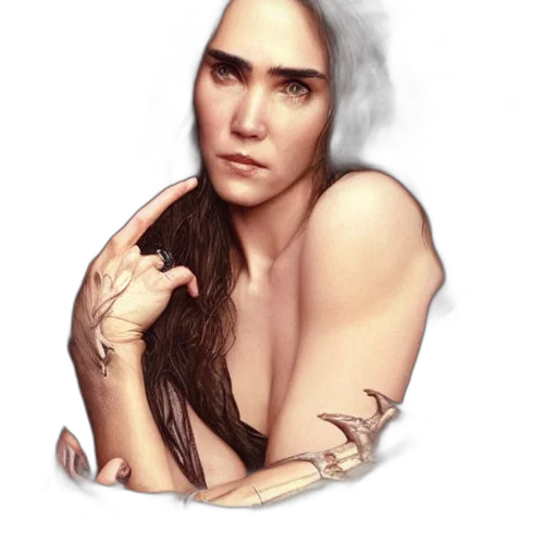jewelry, face, dress, creature transparent PNG cut-out