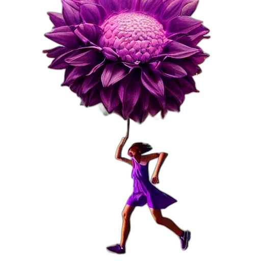 flower, umbrella, staff, concept art, 3d render, pixel art, vaporwave, portrait transparent PNG cut-out