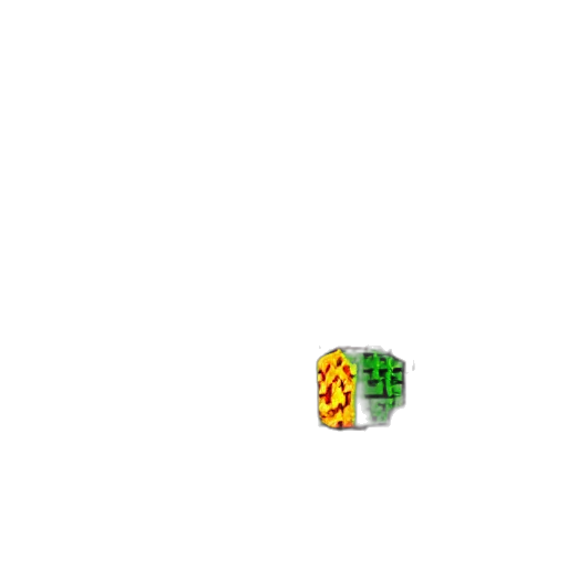crown, food, robot, dragon, pixel art, 3d render, concept art, green transparent PNG cut-out