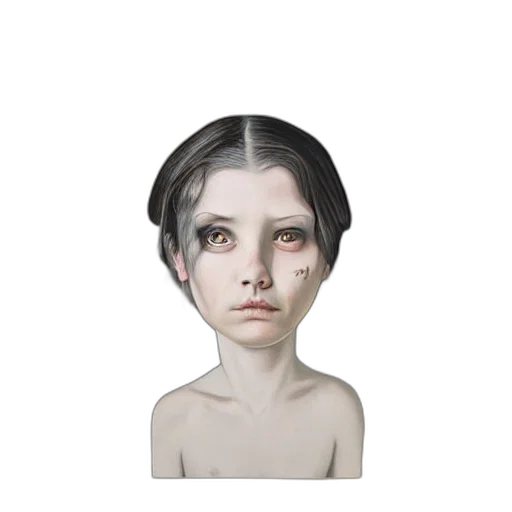 mask, face, hair, creature, concept art, 3d render, fantasy art, photorealistic transparent PNG cut-out
