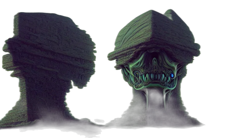 mask, hat, hair, crown, concept art, 3d render, cyberpunk, fantasy art transparent PNG cut-out