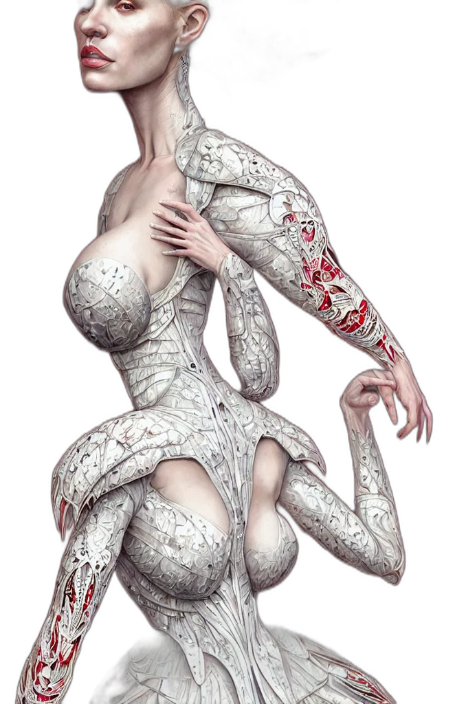 dress, creature, robot, jewelry transparent PNG cut-out