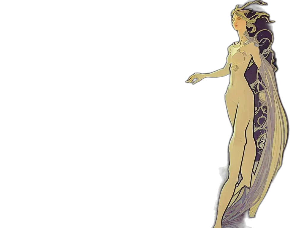 dress, concept art, anime, comic book art transparent PNG cut-out