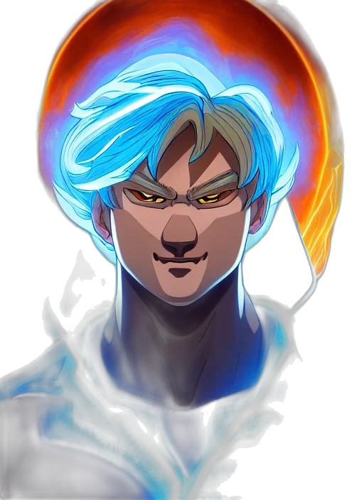 face, mask, staff, concept art, anime, comic book art, fantasy art, fire transparent PNG cut-out
