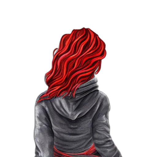 jacket, dress, hair, mask transparent PNG cut-out