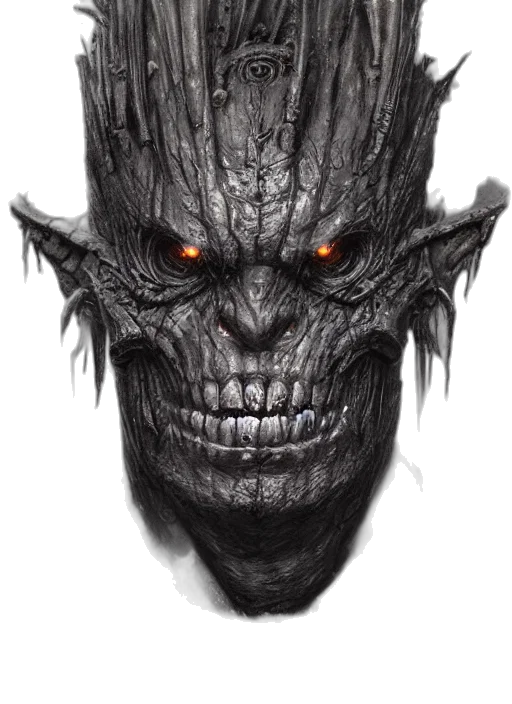 face, mask, creature, crown transparent PNG cut-out