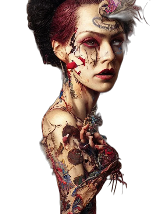 jewelry, face, dress, concept art transparent PNG cut-out