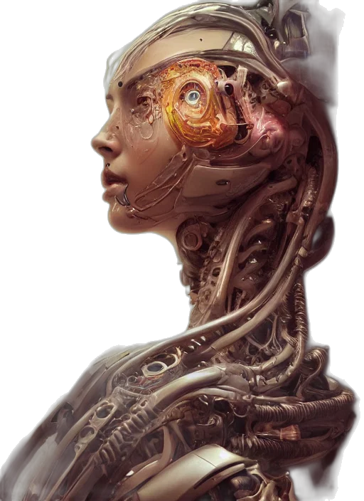 robot, face, crown, mask transparent PNG cut-out