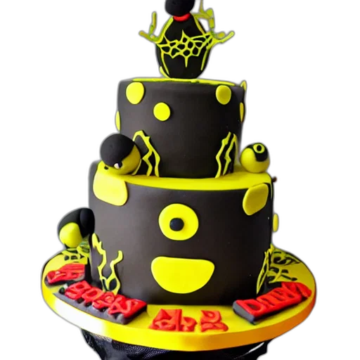 crown, food, 3d render, spider, birthday, cake transparent PNG cut-out