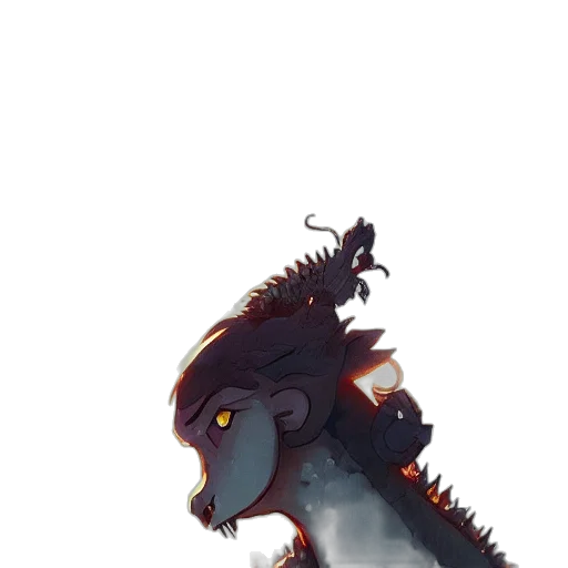 dragon, creature, staff, sword transparent PNG cut-out