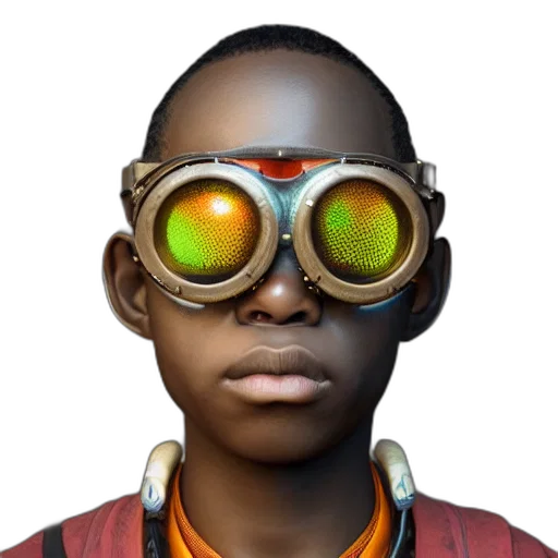 mask, robot, face, creature, concept art, 3d render, photorealistic, cyberpunk transparent PNG cut-out