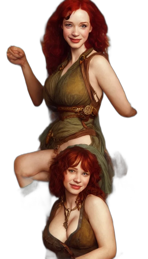 dress, fantasy art, concept art, photorealistic, comic book art, fire, forest, earth tones transparent PNG cut-out
