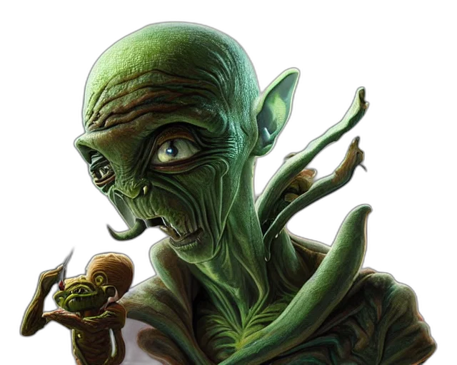 creature, staff, concept art, fantasy art transparent PNG cut-out