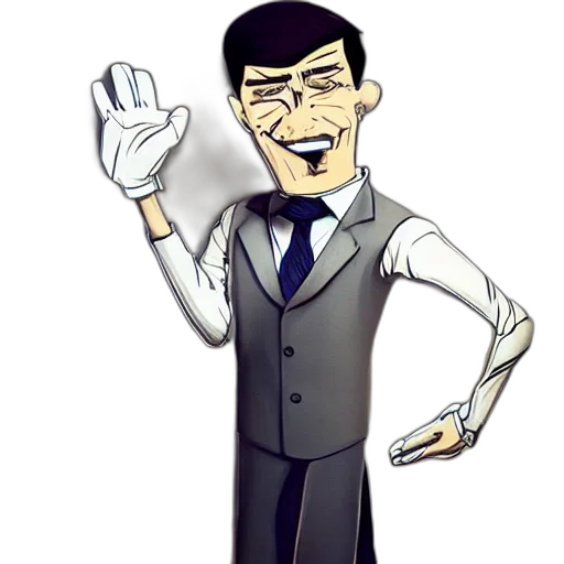staff, robot, face, jacket transparent PNG cut-out