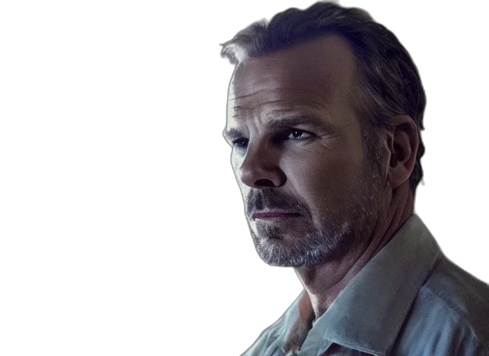 photorealistic, film, still, kevin, costner, jim, hopper, stranger transparent PNG cut-out